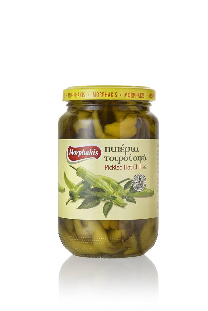 Morphakis Chillies Hot In Vinegar 350g