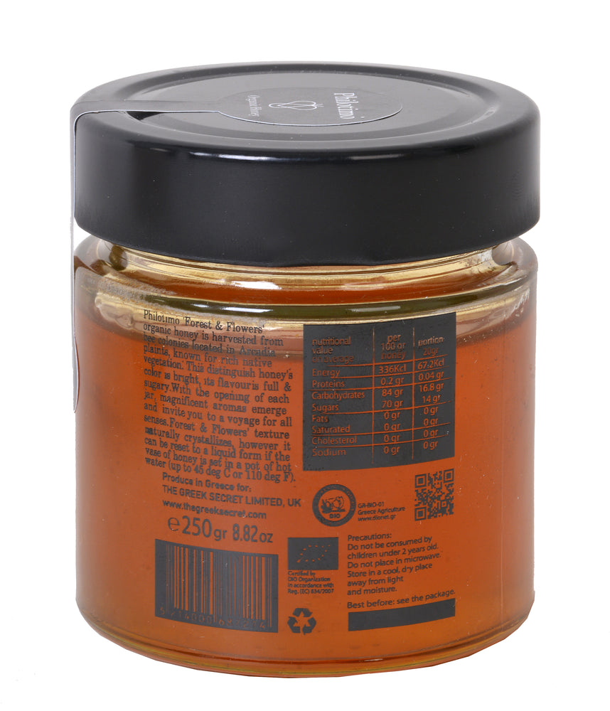 Philotimo Forest & Flowers Greek Honey Premium Limited Edition 450g (Organic, Raw)